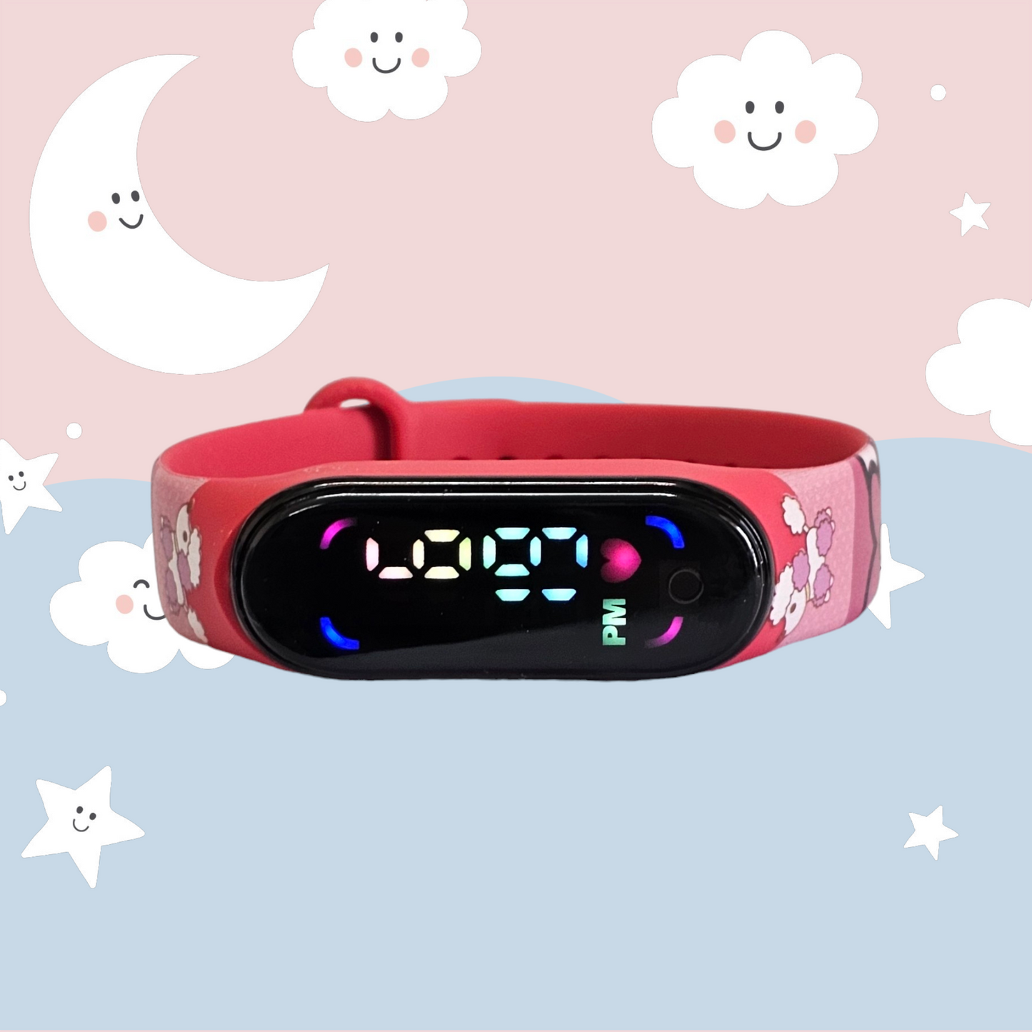 Hooper Kids LED Watch - Multicolor Cartoon Character Strap Options | Perfect Birthday Gift for Kids | Digital Display | Splashproof Design